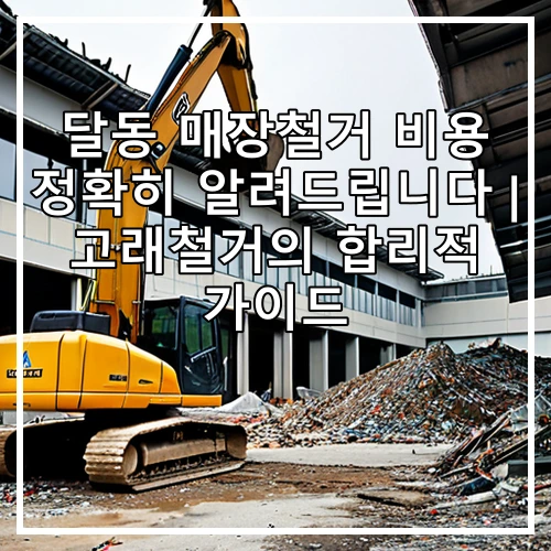 달동 매장철거 비용 정확히 알려드립니다 | 고래철거의 합리적 가이드