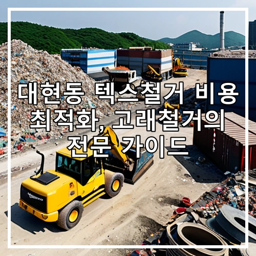 대현동 텍스철거 비용 최적화, 고래철거의 전문 가이드