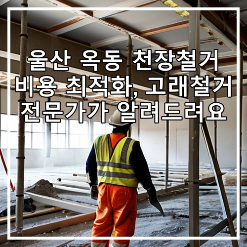 울산 옥동 천장철거 비용 최적화, 고래철거 전문가가 알려드려요